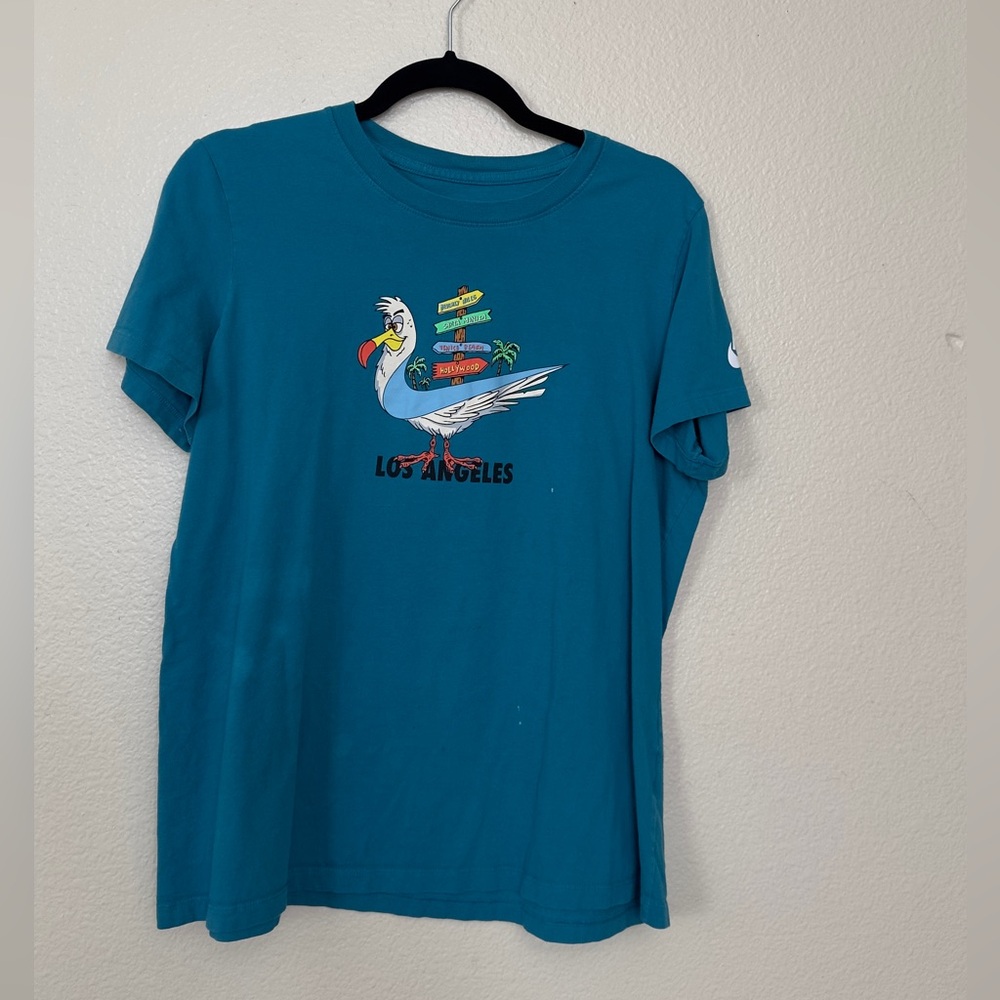 Nike Los Angeles LA Boy's Large Teal Short Sleeve T-shirt